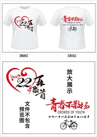 22周年同学聚会T恤文化衫