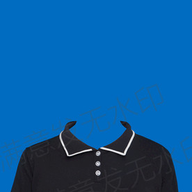 黑色短袖证件照衣服