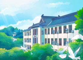 手绘历史古建筑素材