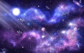 星空月亮唯美背景