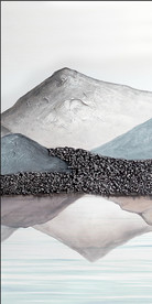 抽象山水玄关装饰画