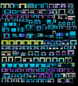 中式拱门博古架隔断