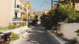 海滩小镇的街道