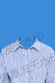 证件照条纹衬衫