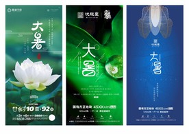 高端 房地产 大暑 微信广告画