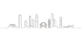 无锡建筑 矢量 线稿