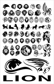 多款狮头矢量元素合集