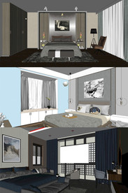 卧室空间SU模型设计-8