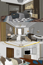 卧室空间SU模型设计-9