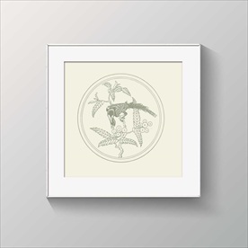 花鸟图案矢量图