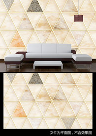 大理石几何背景墙