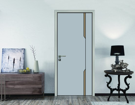 铝门生态门高清室内背景效果图