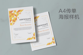 A4海报样机 A4传单