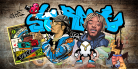 嘻哈摇滚装饰画背景墙