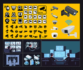 矢量现代监控安防系列