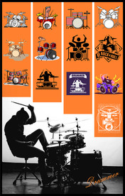 矢量鼓手职业文化系列