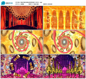 舞起幸福鼓 舞蹈舞台背景视频