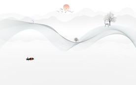 新中式山水背景墙