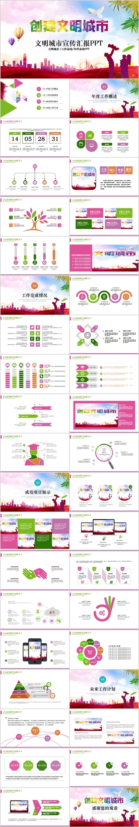 环保创建文明城市规划招商PPT