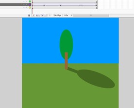 树荫树的影子在移动变化位置2秒