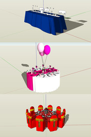 5组户外婚庆相关SU模型