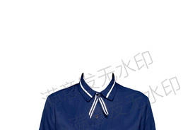 女生证件照蓝色衬衫