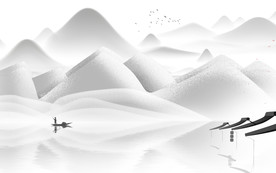 抽象中式简约山水 TIF分层