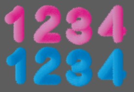 毛绒数字