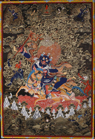 吉祥天母 唐卡 藏传佛教