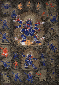 六臂玛哈嘎拉 唐卡 藏传佛教