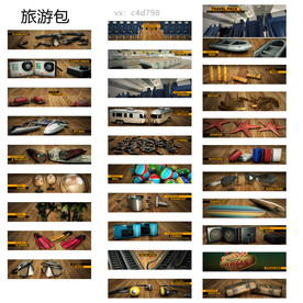 旅行包 c4d模型