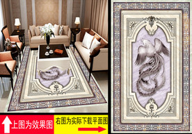 花纹地砖地画过道拼花