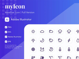 ai圆润图标24天气icon