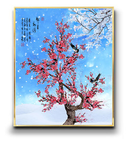原创梅花喜鹊飘香私语装饰画