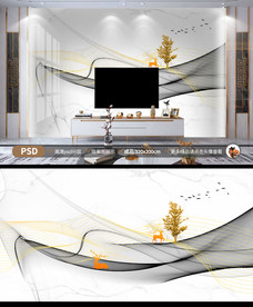 大理石烟雾装饰画