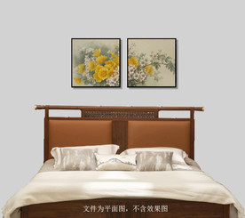 手绘花朵装饰画