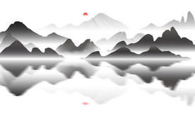 新中式山水背景图片