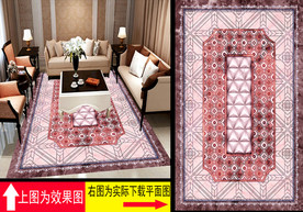 高清立体花纹大理石拼花地板