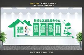 社区医院文化墙