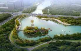 生态公园河道效果图