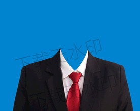 女士红色领带西装