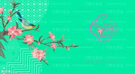 酒店 喜鹊 花鸟 梅花 月饼盒