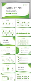 绿色保险公司介绍工作总结PPT