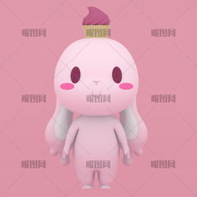卡通小粉兔