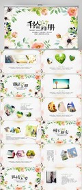 文艺绿色小清新电子相册PPT
