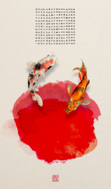 锦鲤装饰画