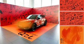 奥迪Q2L展区涂鸦背景