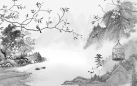 花鸟意境唯美山水 TIF分层