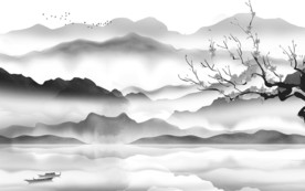 新中式意境唯美山水 TIF分层