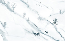 意境唯美背景墙 TIF分层